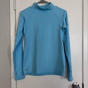 Nike Pro Dri-FIT Fitted Top in Sky Blue